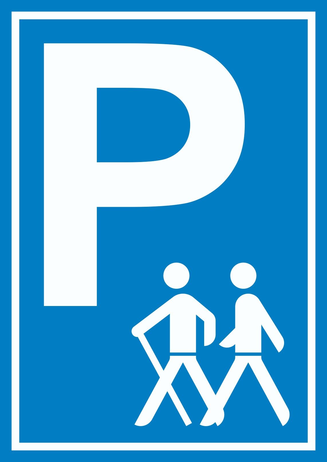 Wanderer Parkplatz Schild A1 (594x841mm)
