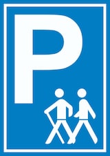 thumbnail of Wanderer Parkplatz Schild A1 (594x841mm)