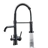 thumbnail of Bernd | Torneira de filtro de 3 vias para gastronomia preto mate | de osmose em aço inoxidável para cozinha misturadora de restaurante 360° 2 ligações