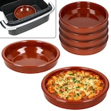 thumbnail of 6er Set Airfryer Tonschalen rund Ø20cm 700ml Cazuela Tapas Fingerfood Antipasti