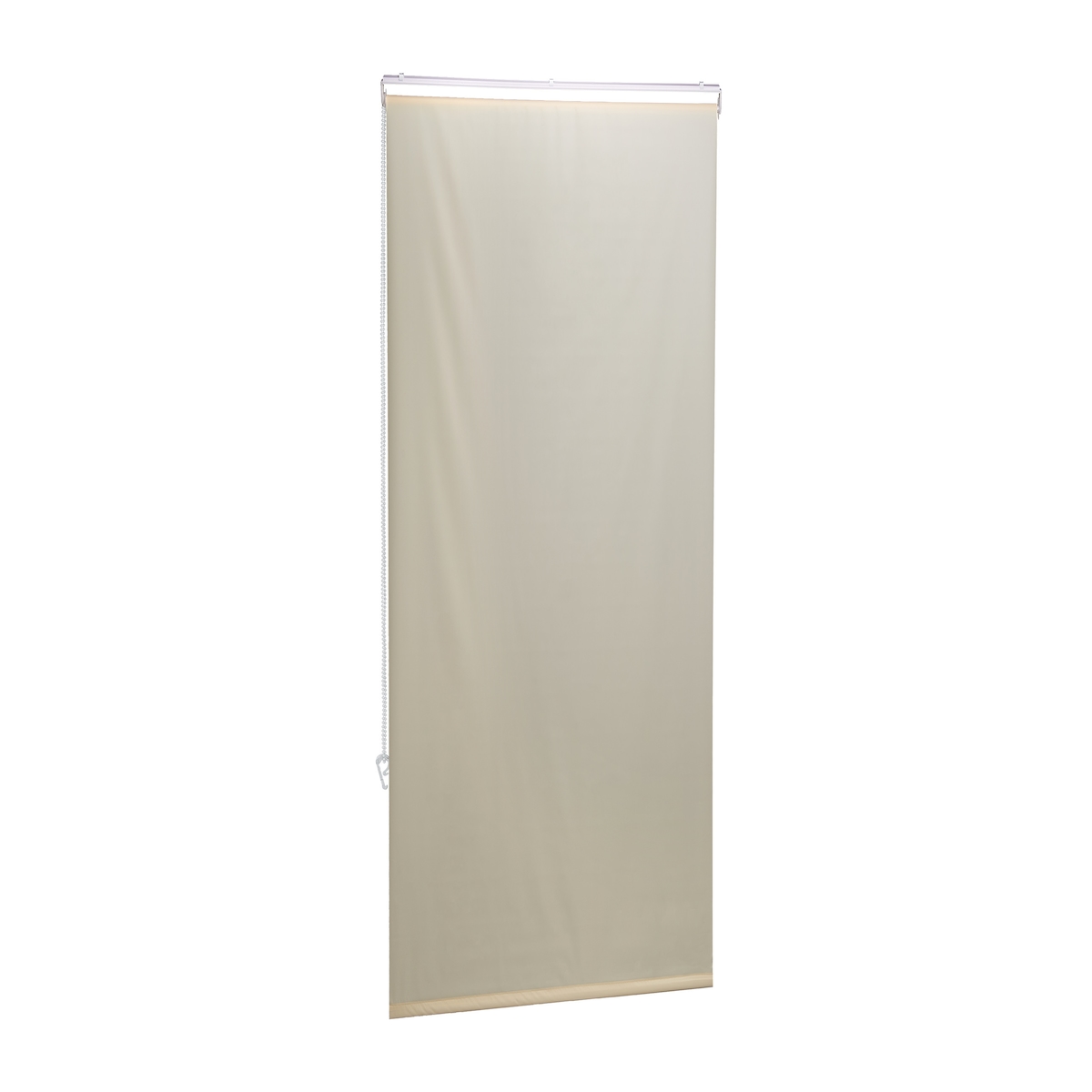 Relaxdays Duschrollo, 60x240 cm, Seilzugrollo für Dusche & Badewanne, Decke & Fenster, Badrollo wasserabweisend, beige