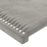 thumbnail of vidaXL LED Kopfteil Hellgrau 100x5x118/128 cm Samt