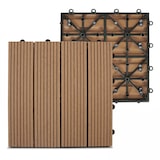 thumbnail of 16er-Set braune Polywood-Klebefliesen - Oviala