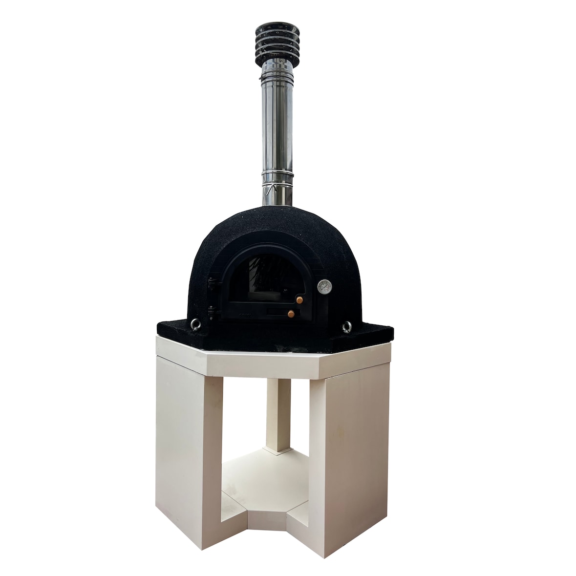 Módulo forno canto ARTICIMENTOS CAPRICE mediterrânica -  Módulo de forno de canto, produzido em betão pintado de bege - 85x57x48x245cm