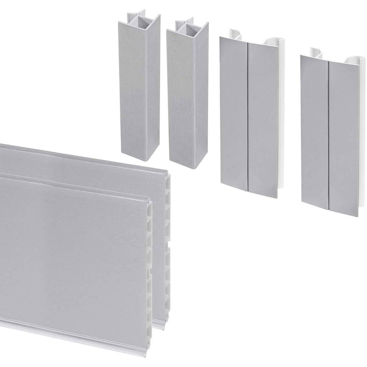 Kit de plinthes de cuisine avec accessoires Plasline satiné Emuca