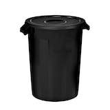 thumbnail of Balde industrial 100 litros com tampa. Cor Preto.