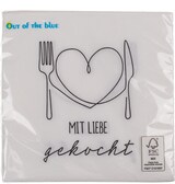 thumbnail of Papier Servietten, Mit Liebe gekocht, ca. 33 x 33 cm, 3-lagig, 20 Stück im Polybeutel