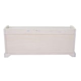 thumbnail of Sitzbank Bienne, Aufbewahrungsbox, 3 Körbe, Kubu-Rattan-Geflecht, 112x46x37cm ~ weiß