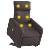 thumbnail of vidaXL Elektrischer Massagesessel mit Aufstehhilfe Dunkelbraun Stoff