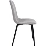 thumbnail of DELUKE® Esszimmerstühle 4er Set MOVI - Hellgrau Stoff, Metall 88x44x51cm Esszimmerstuhl Stuhl Esszimmer Küchenstühle