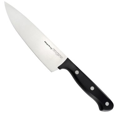Magefesa Roda - Cuchillo Chef de 20cm, Acero Inoxidable, Resistente, Afilado a la Piedra, Máxima Precisión, Modernos Mangos de Color Negro