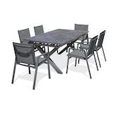 thumbnail of Ensemble repas de jardin 6 places en aluminium gris anthracite - FLORIDE