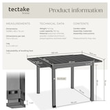 thumbnail of tectake Gartentisch Inca Aluminium, ausziehbar, Holzoptik  schwarz - 406516