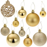 thumbnail of tectake 100 kerstballen onbreekbaar in goud - goud - 403323