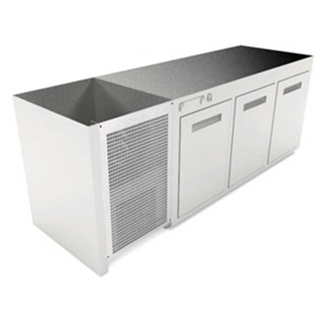 Cella frigo da incasso per banco bar o retrobanco CUBO77 TN20S cm. 200x63x77h.