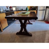 thumbnail of shopinnovativo -Tavolo allungabile con 4 allunghe da 45 fino 360 cm in legno massello e mdf con rifinitura in noce 180x100x75 H chiuso