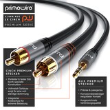 thumbnail of Primewire Cinch zu 3,5-mm-Klinke Audio-Kabel, RCA, AUX, Stereo HiFi Audio-Adapter mehrfach geschirmt - 7,5m