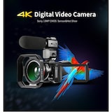 thumbnail of Caméscope Numérique 4K Ultra HD 13MP Avec Vision Nocturne, WiFi, Microphone Noir YONIS