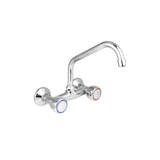 thumbnail of Torneira de cozinha profissional de parede com botão misturador de alavanca dupla - FRP-308-19