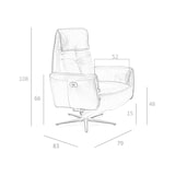thumbnail of Angel Cerdá  Poltrona relax girevole in pelle Arena 5086C
