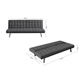 thumbnail of Sofá cama 2 Plazas Clic Clac NAHIA terciopelo 168x69cm Gris