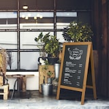 thumbnail of Securit®Tableau de trottoir  Duplo avec cadre en pin laqué