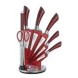 thumbnail of 8 tlg Messerset Kochmesser Messerständer drehbar Edelstahl Messer Rostfrei