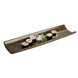 thumbnail of APS 85553 Sushiplateau/plank UMI - bruin melamine, 41 x 13 cm, stapelbaar, vaatwasmachinebestendig