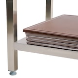 thumbnail of Romux® Mesa em Aço Inoxidável para Hotelaria Central com 1 Prateleira 1600x600x850 mm Desmontável | Mesa de Trabalho em Inox Resistente à Corrosão