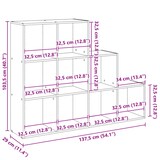 thumbnail of vidaXL Raumteiler-Bücherregal 3 Stufen Artisan-Eiche 137,5x29x103,5 cm