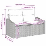 thumbnail of vidaXL Garten-Sofa-Set mit Kissen 10 pcs Grau Poly Rattan
