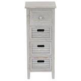 thumbnail of Kommode T18, Schubladenschrank Schrank, 4 Schubladen, 74x30x25cm Shabby-Look Vintage ~ grau