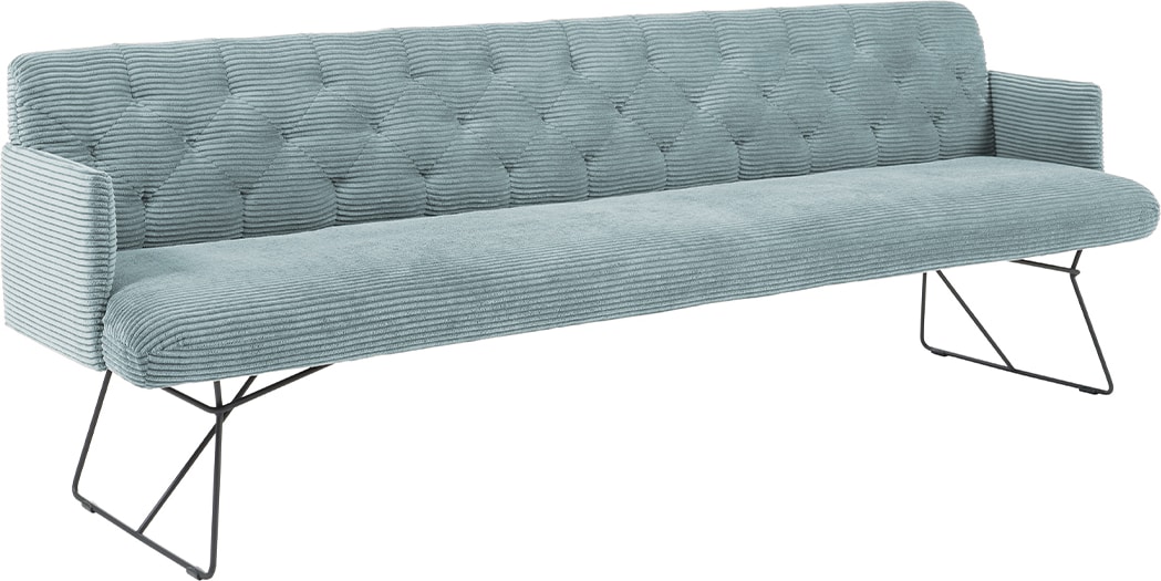 KAWOLA Esszimmerbank CHARME Cord hellblau 246cm