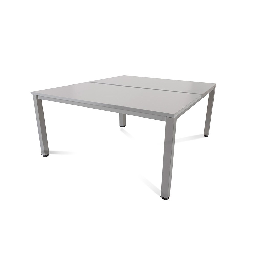 Mesa de escritório dupla Rocada série Executive 160x163 alumínio/cinza