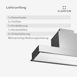thumbnail of High Line Eco 90 Deckenhaube 90 cm 436 m³/h Stufen Fernbedienung Ambientelicht Weiß