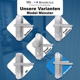 thumbnail of Türbeschlag Edelstahl Langschild – Türdrücker inklusive Zubehör - Blindschild