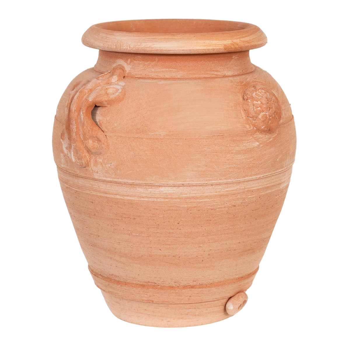 Biscottini Blumentöpfe 28x25x30 cm - Runder Terrakotta-Topf - Gartenpflanzgefäß für draußen - Töpfe für drinnen - Blumentopf für den Balkon