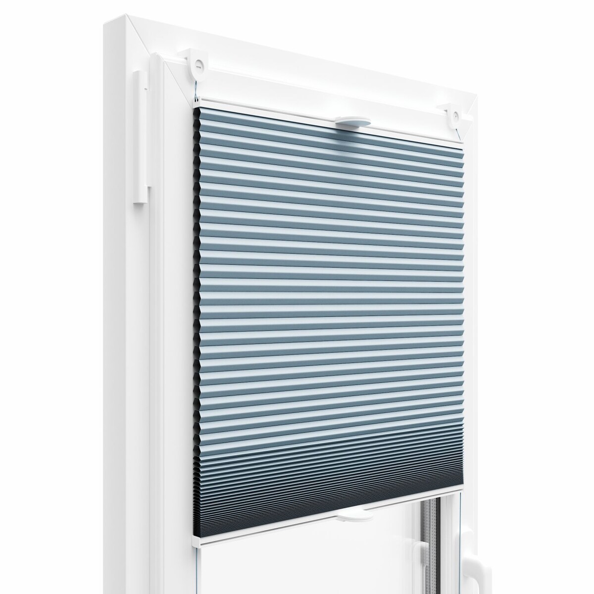 KS Handel 24 THERMO WABENPLISSEE 100% VERDUNKELND FALTROLLO JALOUSIE (Blau PM09, 110x120 cm)