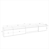 thumbnail of Wohnzimmer-TV-Schrank, Viel Stauraum, 317x35x45cm, XXL-Elektrokamin, Modernes Design, Schwarz _ 510_313