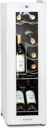 thumbnail of Klarstein Shiraz 12 Slim Uno Weinkühlschrank 32l/12Fl.Touch 85 W 5-18 °C LED Weißes Glas