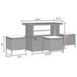 thumbnail of vidaXL Garten-Sofa-Set mit Kissen 14 pcs Schwarz 110 x 55 x 71 cm
