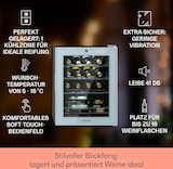 thumbnail of Klarstein Shiraz 16 Quartz Weinkühlschrank 42l Touch-Bedienfeld 160 W 5-18 °C Weißes Glas