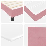 thumbnail of vidaXL Boxspringbett mit Kopfteil Rosa 180 x 200 cm Samt