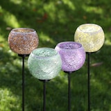 thumbnail of Windlicht Teelichthalter Deko Mosaik Gartenstecker Gartenstab orange