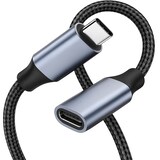 thumbnail of Nylon USB-C 100W Verlängerungskabel – 1 m Schnelllade- & Datenkabel mit 10 Gbps und 4K 60FPS – Schwarz