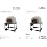 thumbnail of MF - Holzbackofen für den Außenbereich Modell STROMBOLI (Weiß - 100 x 100 x 157 cm) – Isoliert mit Kork und 3 Keramikmatten