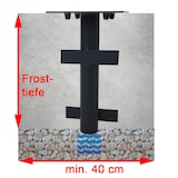 thumbnail of Presa a terra HWC-A96, portaombrelli con ancoraggio a terra, Ø 49 mm, ad esempio per ombrelloni a semaforo di lusso