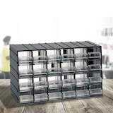 thumbnail of Unidade de armazenamento modular de plástico L 382 x P 148 x A 230 mm com 24 gavetas transparentes