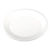 thumbnail of 50x Platten aus Bagasse, naturweiß, oval 32x25cm, 50Stk.