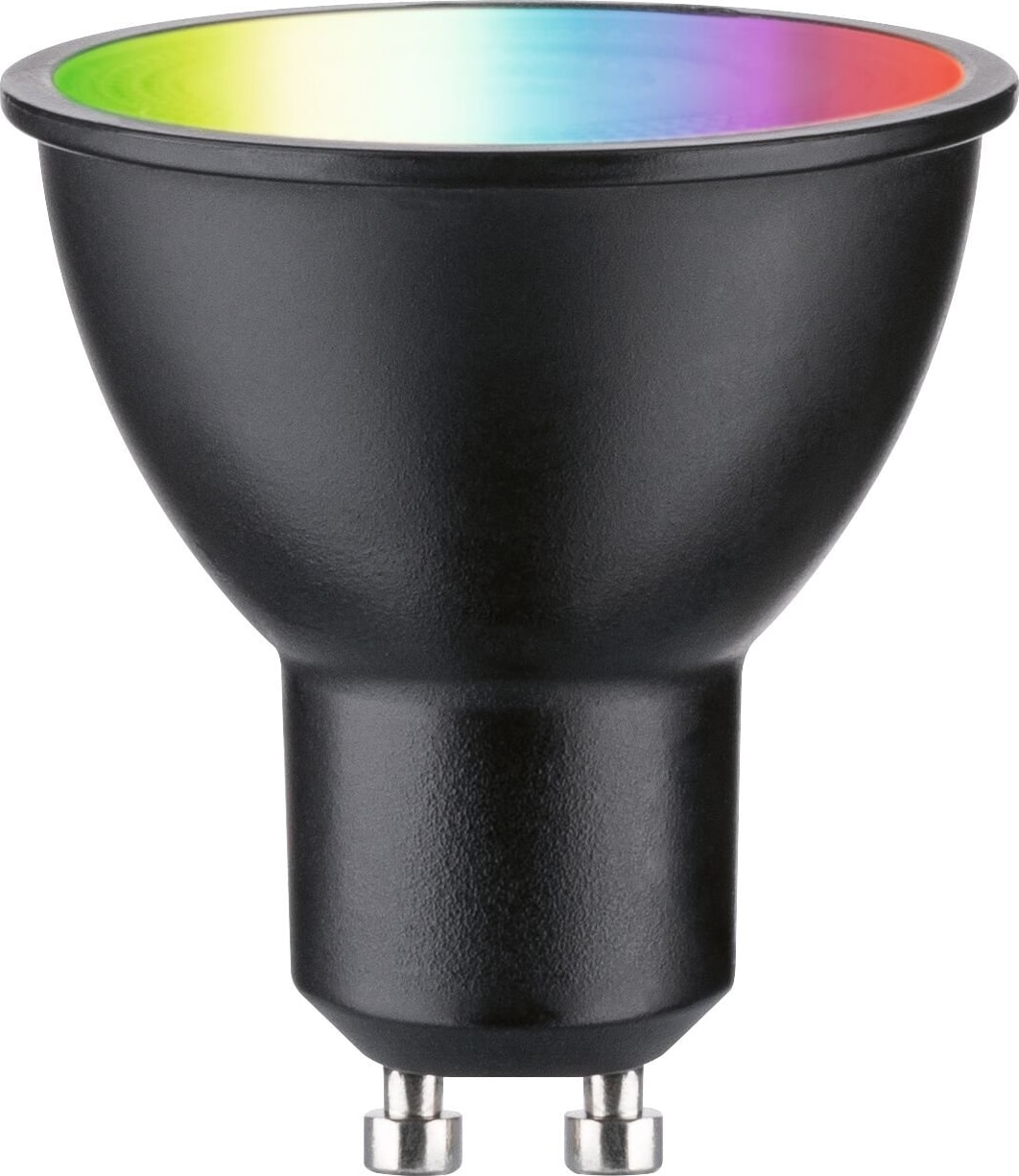 Paulmann Standaard 230 V Smart Home Zigbee 3.0 LED-reflector GU10 350lm 4,8W RGBW+ dimbaar Zwart mat 29148